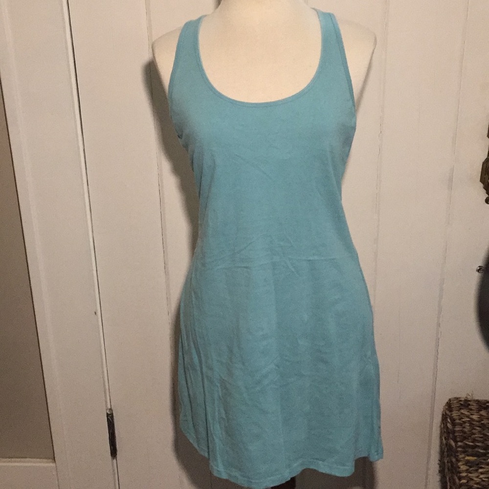 Patagonia water girl. Blue cotton racer back dress